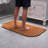 Teak Solid Wood Bathroom Mat, Fan-shaped Anti Slip Mat