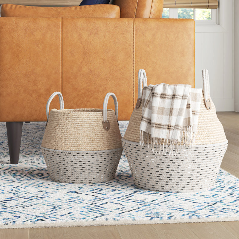 Ensemble de 2 paniers en tissu Amirah Horner