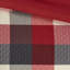 Édredon 7 pièces à chevrons rouge pour grand lit - Imprimé écossais Buffalo 3 coussins décoratifs et jupe à prix raisonnable 2 taies décoratives, lavage en machine à 15 "-129988346-129988347