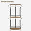 Rustic Brown Rotating Spice Rack, 3-Tier Lazy Susan Organiser, Circle Spice Rack