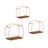Fraser Semi Circle-Shaped Solid Wood & Iron Wall Accent Shelves