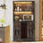 Burkell 64.9" Wine Bar with LED Light and Burkell Adjustable Shelves-1344423403
