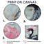 Un cygne noir portant un chapeau de cowboy rose II - cygnes, art mural-1445700141-1445700563-1445700562