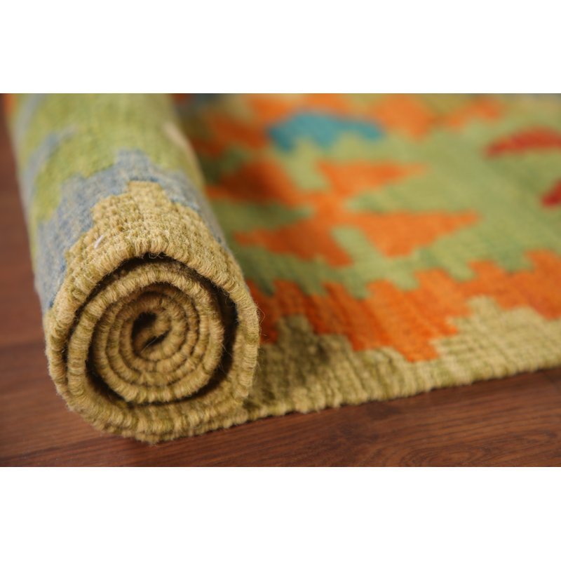 Reversible Wool Kilim Oriental Accent Rug 4x6