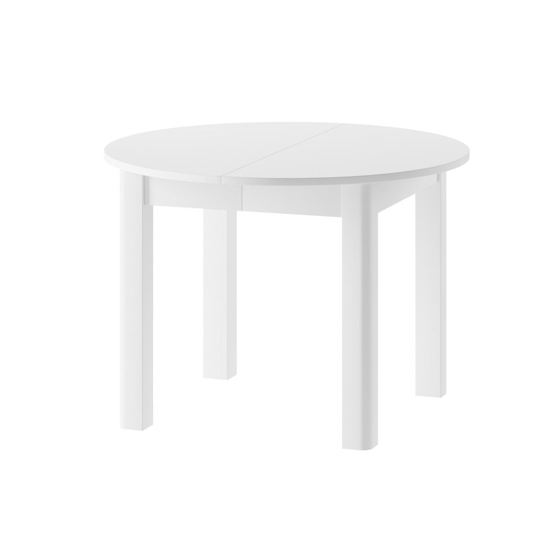 Narkita Round Extendable Table 105-240cm, White