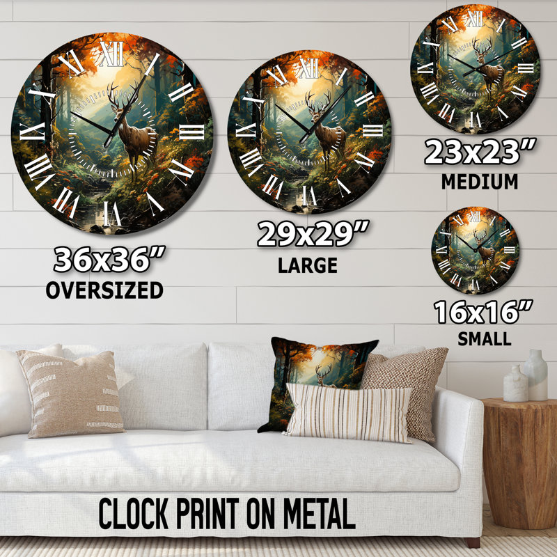 Horloge murale verte et brune, Médium