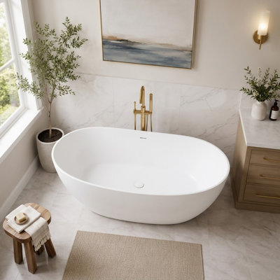 Baignoire de trempage autoportante 63 po