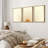 Bright Orange Boho Sun Burst Artwork, Mid-Century Modern Organic Minimalist Wall Pictures, Framed Canvas Giclée Print 3 Pieces Wall Art"-72966391-72966388