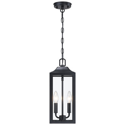 16" 2-Light Outdoor Pendant Light, Porch Hanging Light, Patio Hanging Light