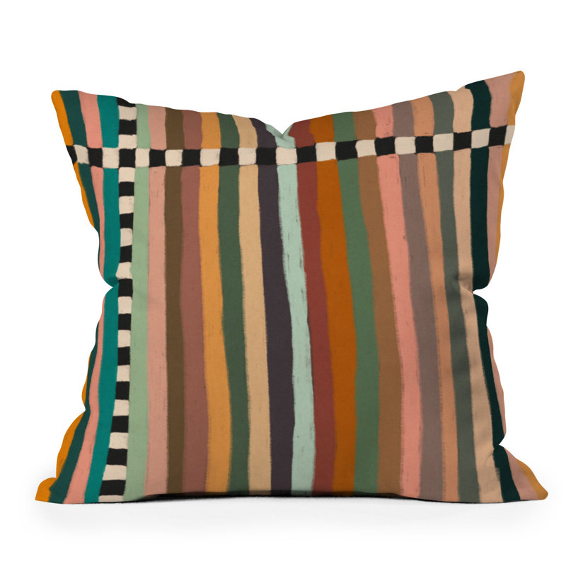 Alisa Galitsyna Mix of Stripes 9 Throw Pillow, 16 po x 16 po