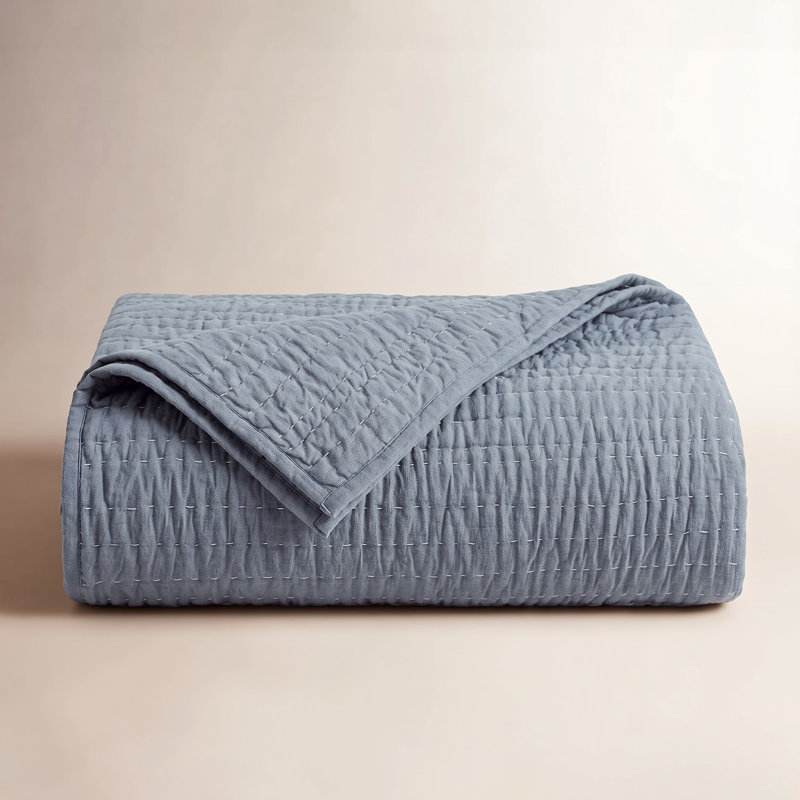 Courtepointe Channel, Courtepointe simple, Indigo chambray