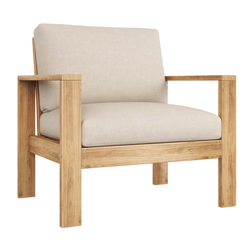 Chaise de patio d'extérieur avec coussins (simple)