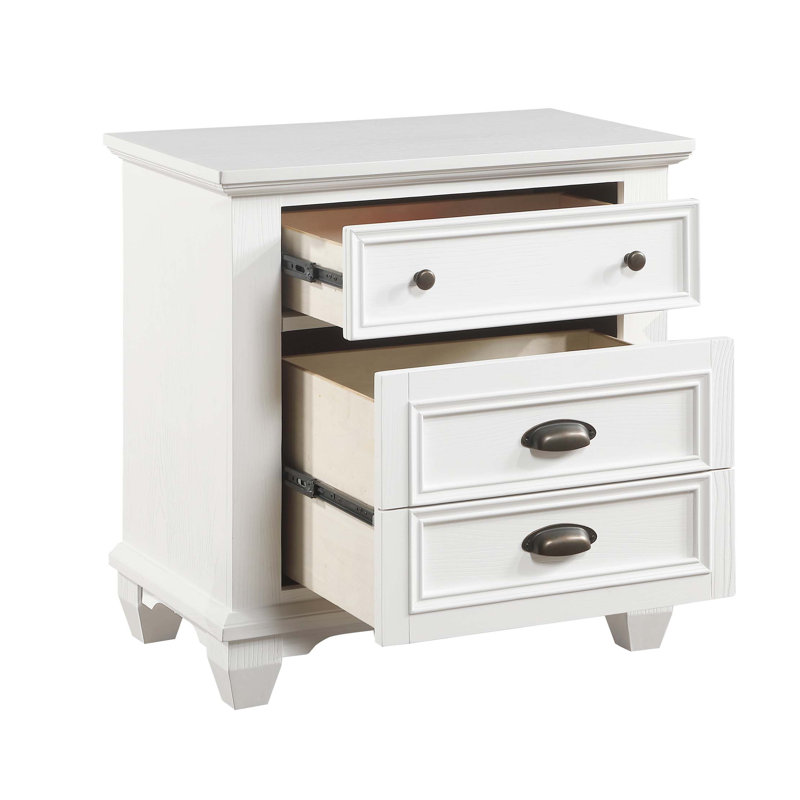 Table de chevet à deux tiroirs 1pc