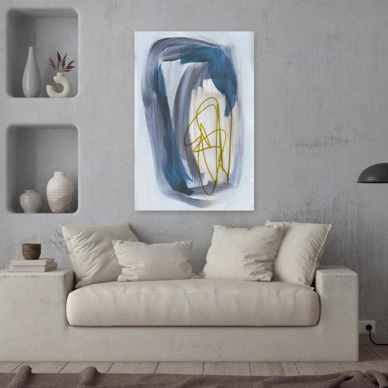 Art contemporain contemporain abstrait, H 36 po x l 24 po