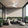 Auravista 52 In. Indoor Oak Blades Ceiling Fan Chrome Housing With LED Light Bulbs And Remote Control