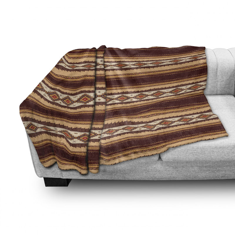Hand Woven Throw Blanket, 50" W x 70" L