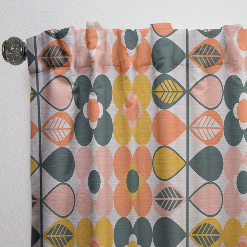 Rideau en lin / polyester, L 52 po x L 95 po
