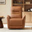 Fauteuil inclinable électrique pivotant en cuir véritable Martina-112574271