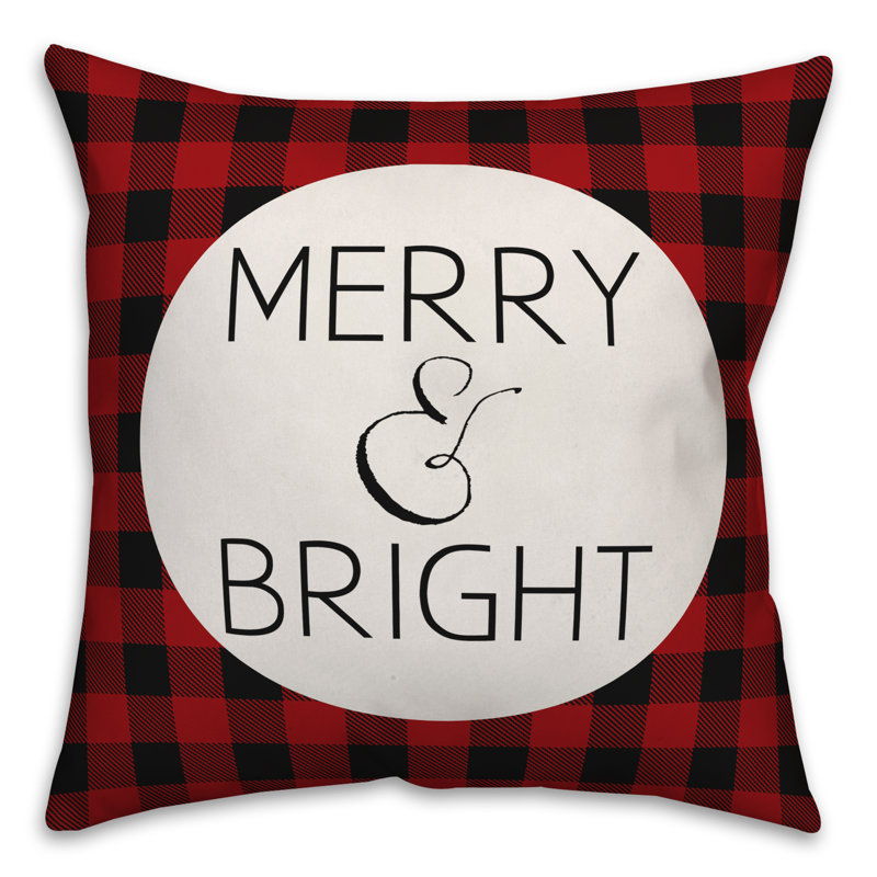 Coussin décoratif "Merry and Bright", Intérieur, 20 po X 20 po