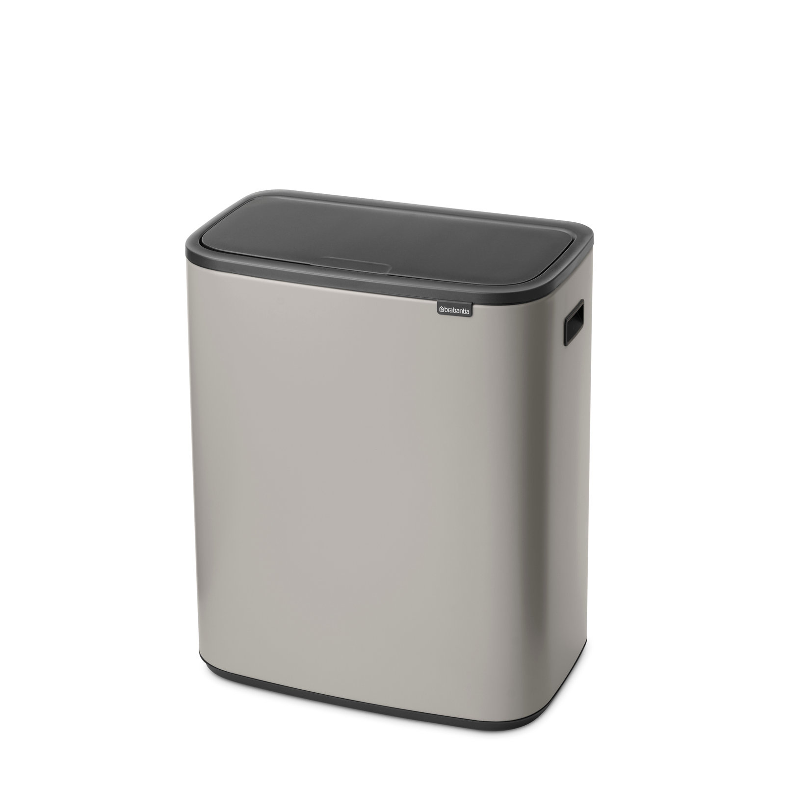 Brabantia Bo Touch Top Dual Recycling Can, Soft Gray