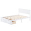 Lit plateforme double avec tiroirs sous le lit