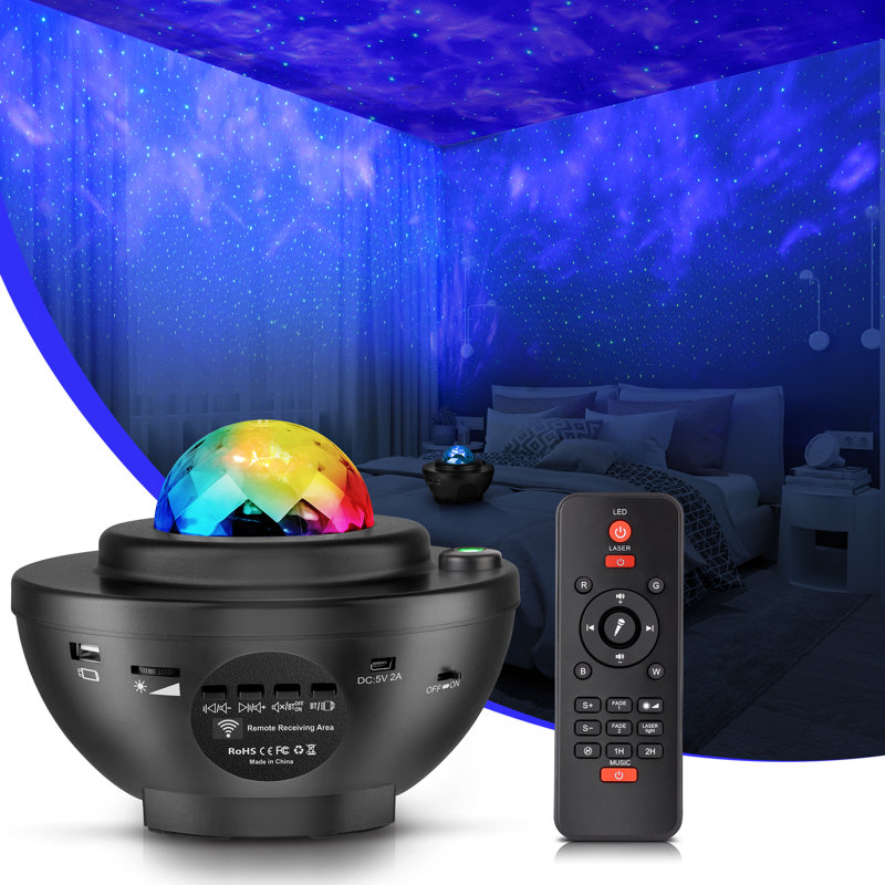 Zulay Home USB Star Night Light LED Projector Bluetooth Speaker