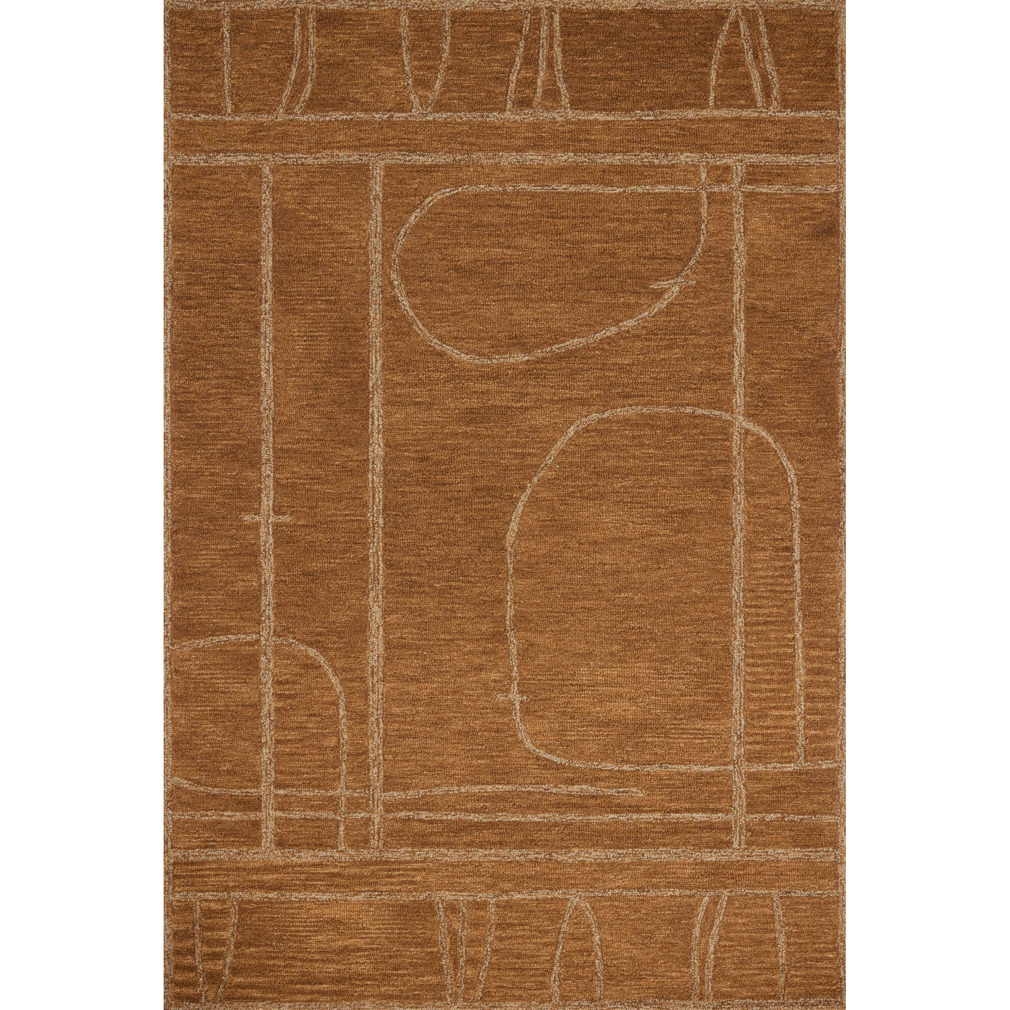 Jeremiah Brent x Loloi Barrow Clay / Natural Area Rug, Rectangle 5' x 7'6"
