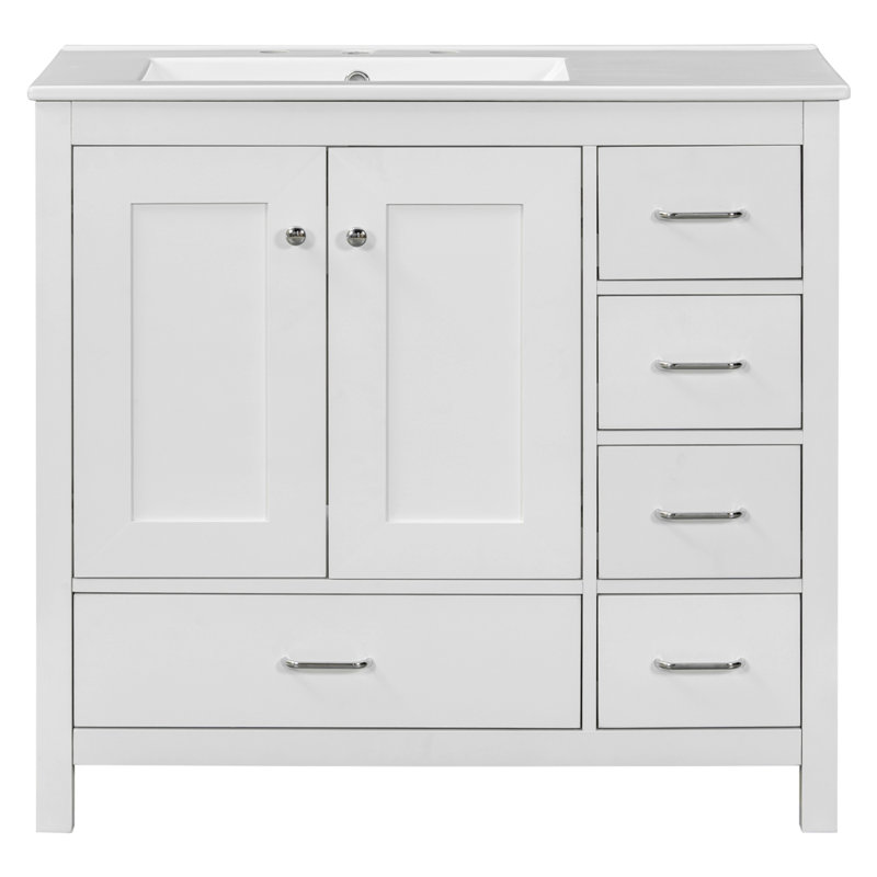 Meuble-lavabo blanc 36 po avec lavabo