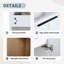 Ensemble de meuble-lavabo mural simple 47,8 po Gabryia avec plateau en céramique