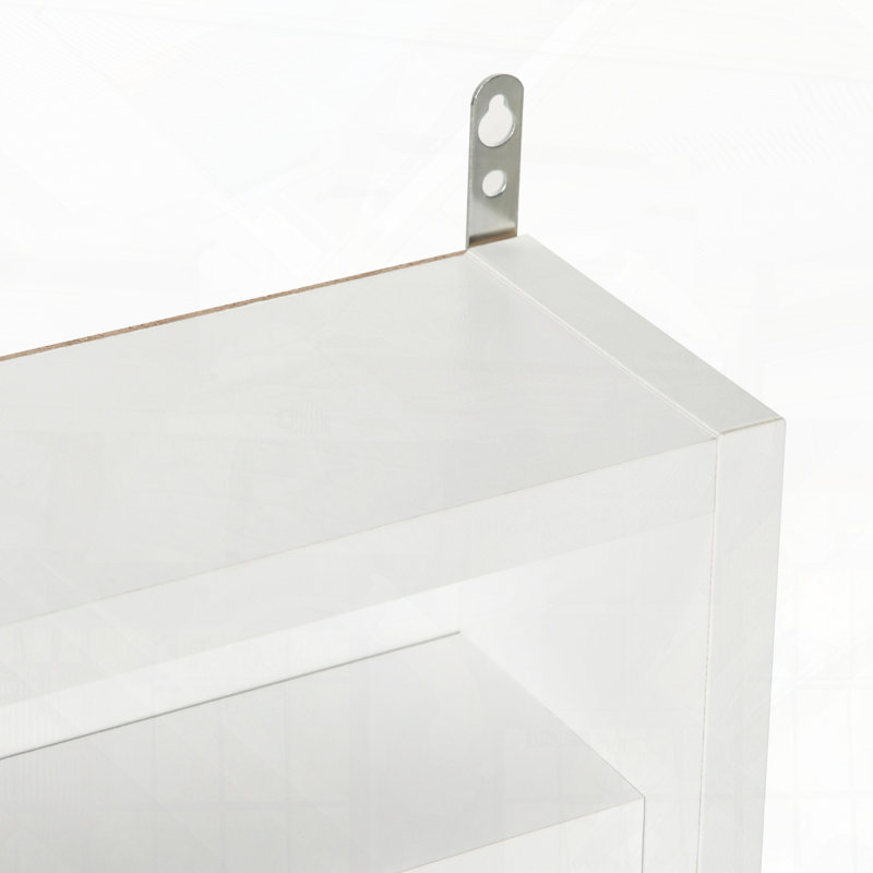 5-Tier Display Cabinet Glass Display Case with 2 Doors and Adjustable Shelves