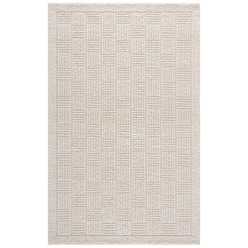 Natura Hand Woven Wool; Cotton; Recycled P.E.T Solid Color Indoor Rug, Rectangle 5' x 8'
