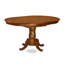 Ensemble de table de salle à manger 7 pièces composé d'une table de salle à manger ovale avec rallonge papillon et 6 chaises rembourrées en tissu de lin, brun brun selle-1626699330-1626699331
