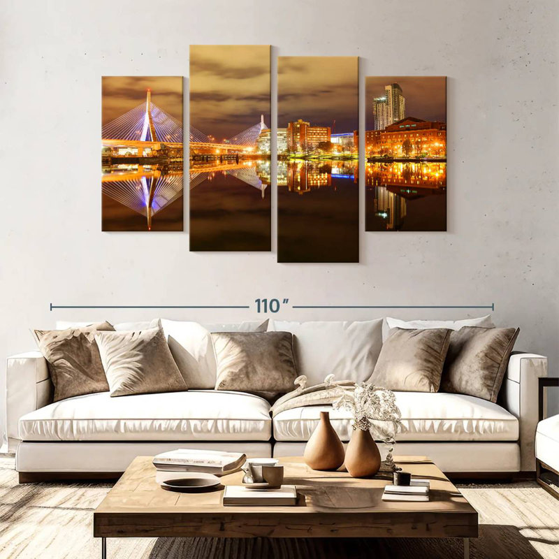 Sireci Boston At Night, 54"H x 84"W
