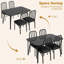 Ensemble de table de salle à manger pour 2/4, ensemble de cuisine en verre noir avec 2/4 chaises et coussins en polyuréthane ultra confortables - Mobilier de salle à manger peu encombrant pour petits espaces-773446441