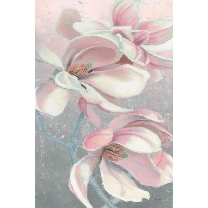 Sunrise Blossom I by James Wiens - Painting Print, 91cm H x 61cm W, Black Floater Framed