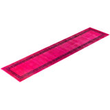 Overdyed Hand-Knotted Wool Modern-Contemporary Pink Runner 2' 7" x 11' 10"