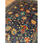 Tapis en laine et coton bleu marine noué à la main Original