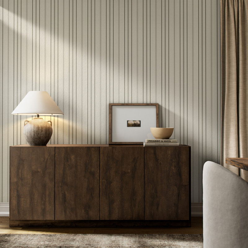 Striped Terralon Wallpaper Roll by Getty Images, Olive II