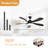 TurboBreeze 52'' - 5 Blade Modern Ceiling Fan with Dimmable Light Kit and Remote Control-100235450-122950095
