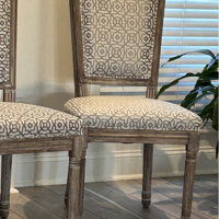 Giddens Linen King Louis Back Side Chair (Set of 2) Ophelia & Co. Upholstery Color: Floral