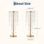 Ensemble de 4 vases en or 21,7 pouces avec accents en cristal-131648600