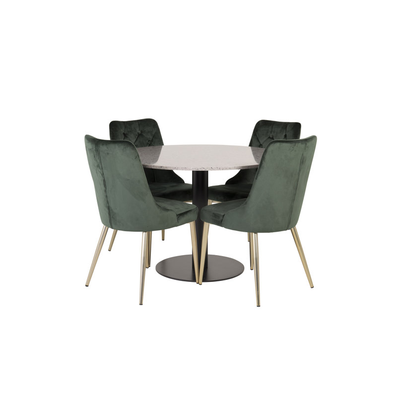 Withernsea 4 - Person Dining Set, Green