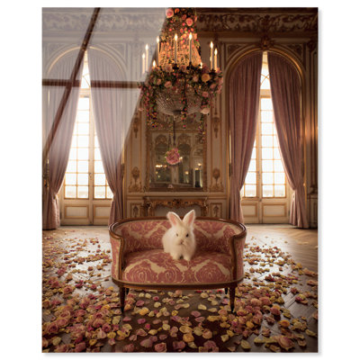 Décoration murale de chambre à coucher «Fluffy Bunny II» par Notoriart, prêt à accrocher, 20 x 24