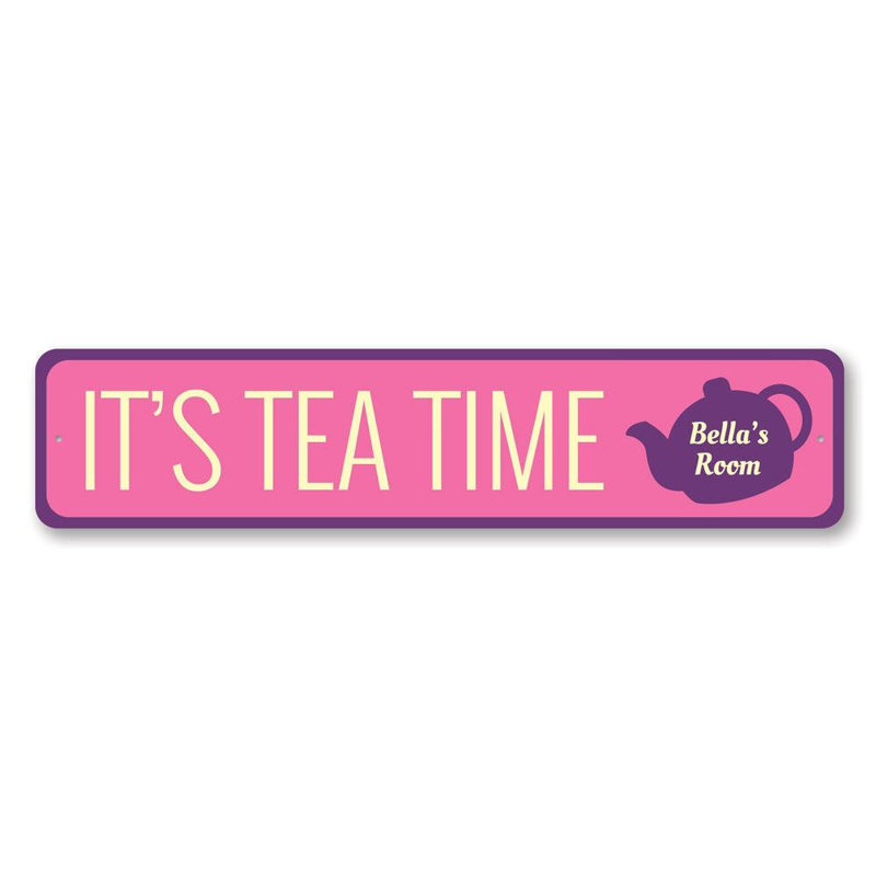 Plaque en aluminium Tea Time, H 6 po x l 24 po x P 0,063 po