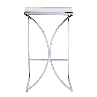 Peniste Faux Leather and Iron Backless Counter Height Bar Chair With Footrest