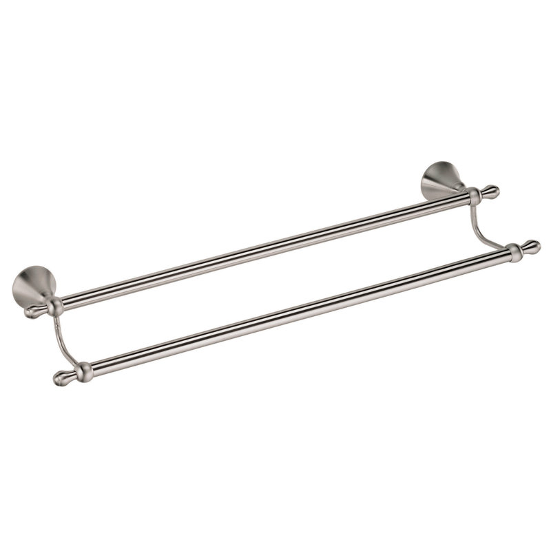 Double barre à serviettes murale 24" Bannockburn, Nickel brossé