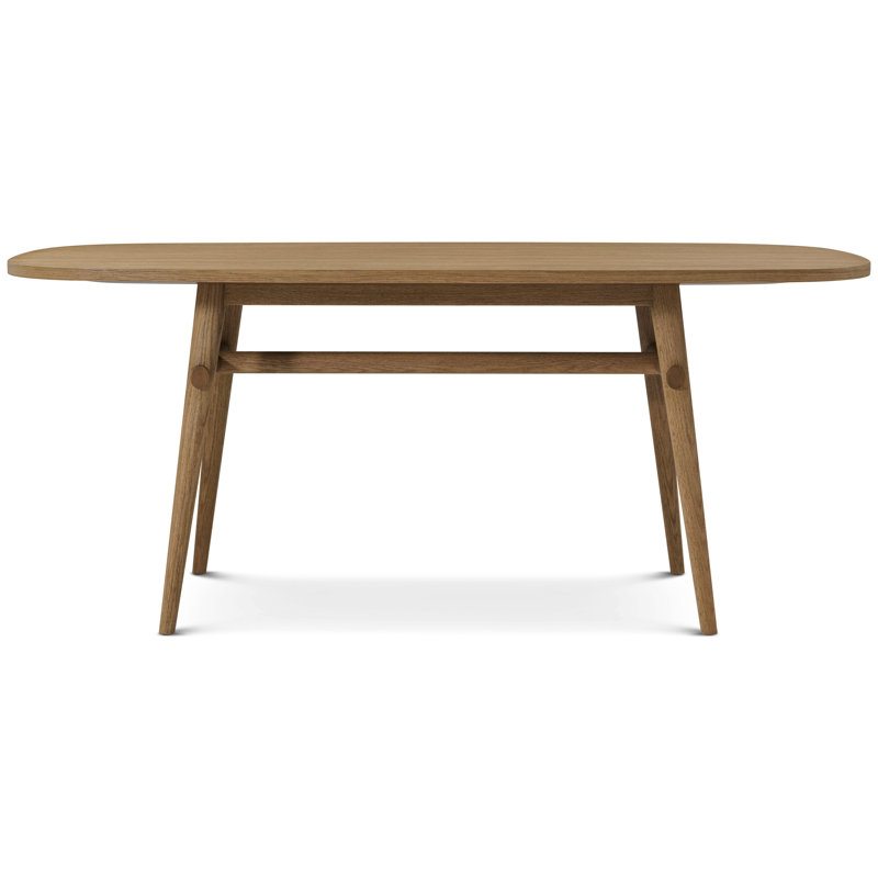 Madrid/WRC Oval Oak Dining Table, 30" H x 70.87" L x 35.43" W, Natural