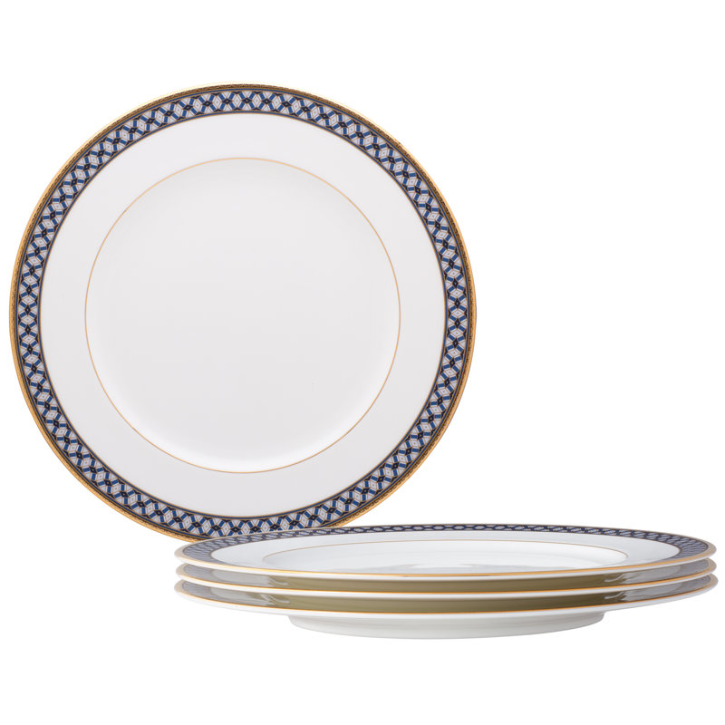 Ensemble de 4 grandes assiettes Noritake Blueshire, 10 3/4 po