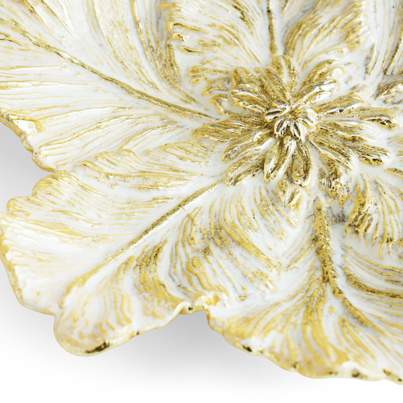 Tulip Catch All, Gold/White