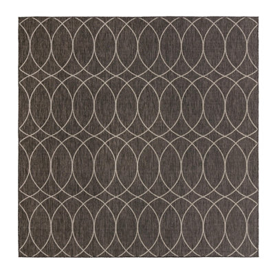 Charcoal Gitter Indoor/Outdoor Trellis Rug